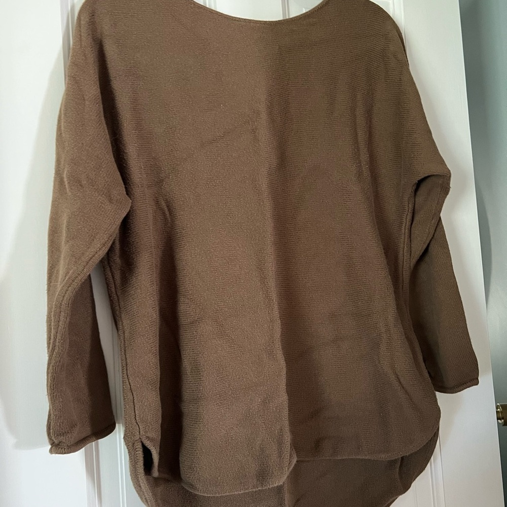 Brown/Olive Green Long Sleeve Sweater